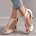 Sandália T-Strap Salto Bloco